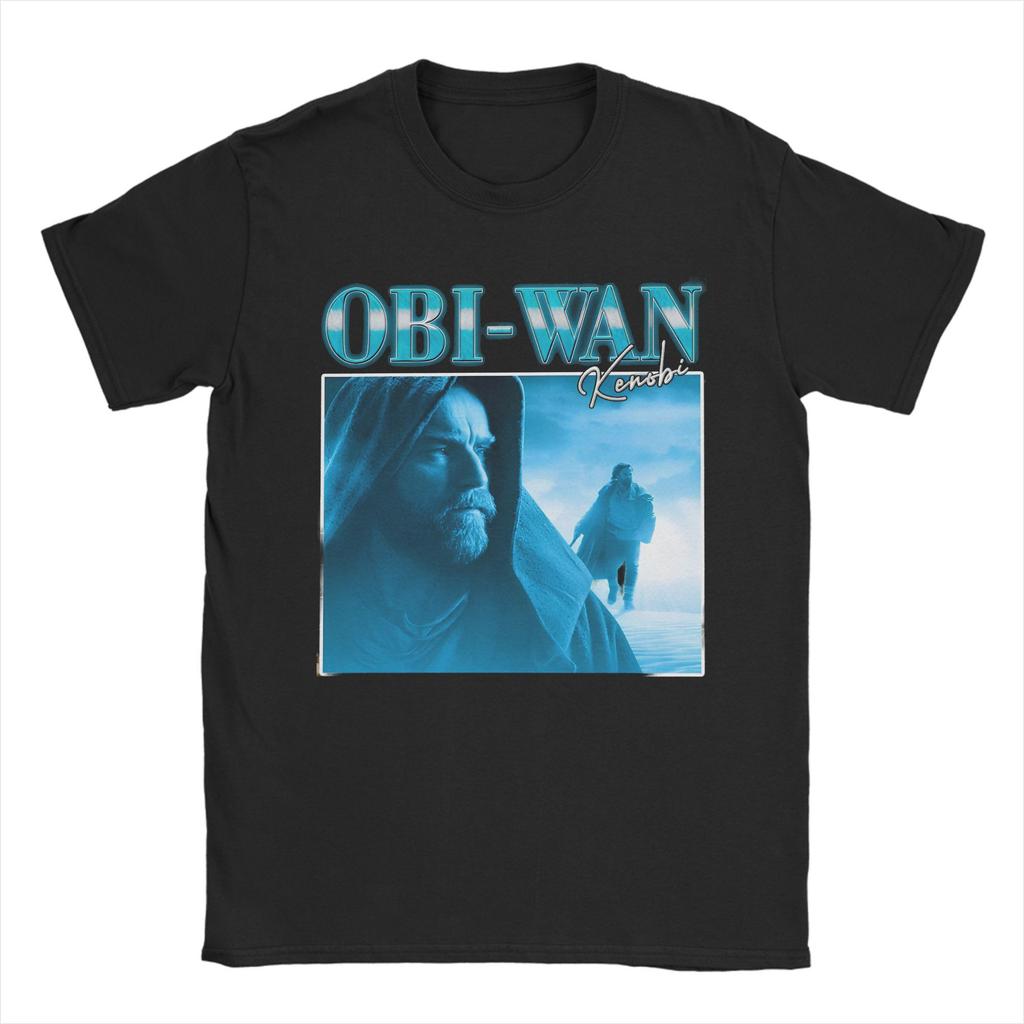 Obi-Wan Kenobi Koszulka Kosmiczna Męska Jezus Retro Kolaż Streetwear 100% Bawełna T-shirty Lato O-neck T-shirt Duże Rozmiary Top
