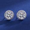 Cubic Zirconia Stud Earrings 1 Carat Diamond Look Earrings Elegant 360° Shiny Jewelry for Daily Wear Party Gift