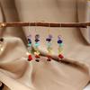 Colorful Handmade Irregular Seven-Color Wraparound Gravel Earrings