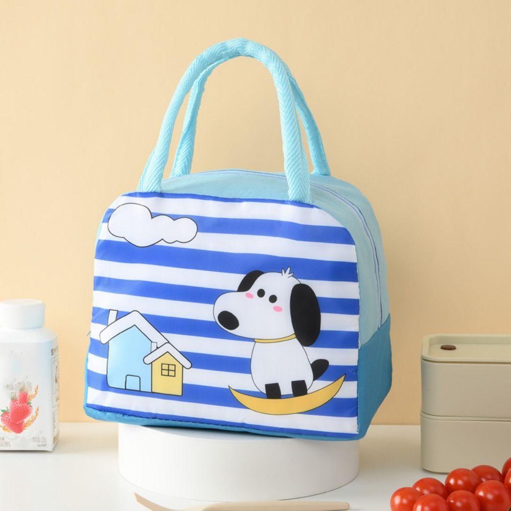 Cartoon Insulated Lunch Bag Aluminum Foil Portable Lunch Box Practical Picnic Insulated Bag  Picnic