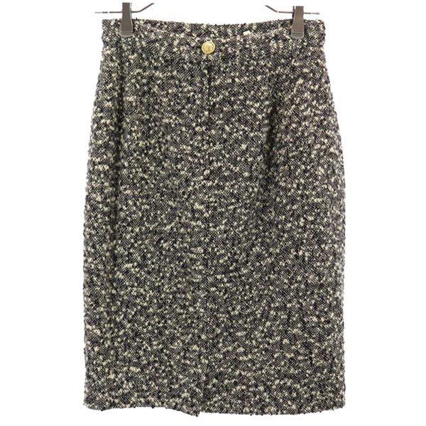 Salvatore Ferragamo Made In Italy Midi Length Wool Blend Skirt 42 Women Used
