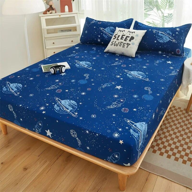 Double Bed Fitted Sheet Quilting Bedspread On The Bed Woven Air-Permeable Mattress Cover Single Bed Cover Bed with Pillowcases