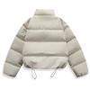 Mens Winter Down Jacket Stand Collar Warm Puffer Coat 90% White Duck Loose Fit Short Length Cold Weather