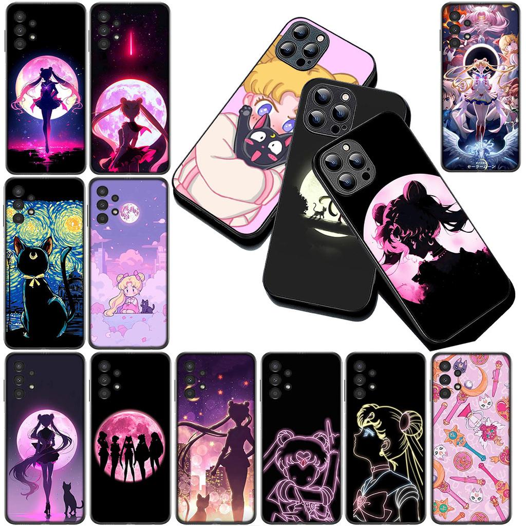 Cover for Samsung Galaxy S20 S22 S21 FE Ultra Plus A07 A17 A15 A16 A25 A57 A37 Phone Case Cartoon S-Sailors Anime Moons Girl