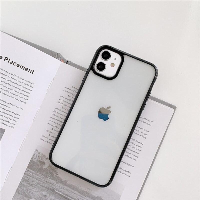 Carcasă de protecție transparentă tip bumper pentru telefon mobil iPhone 12 Pro, potrivită pentru iPhone 11, carcasă de protecție X XS Max XR 6 8 7 Plus