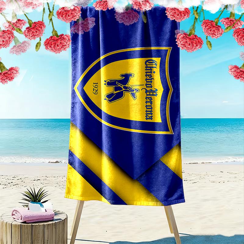 Hellas Verona FC Print Strandtuch, Großes Weiches Schnelltrocknendes Handtuch für Strand Camping Schwimmen