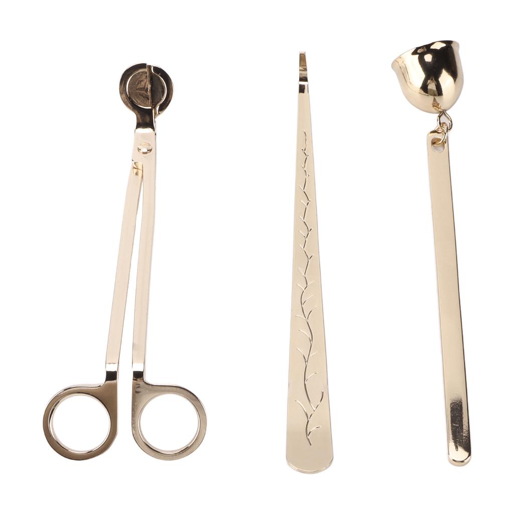 Wick Trimmer Stainless Steel Durable Candle Accessories with Wick Hook Extinguisher for Candle