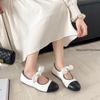 Fashion Spring New Low Heel Shoes Women's Fashion Round Head Shallow Mouth Butterfly Knot Color Soft Sole Non-slip Single Shoes