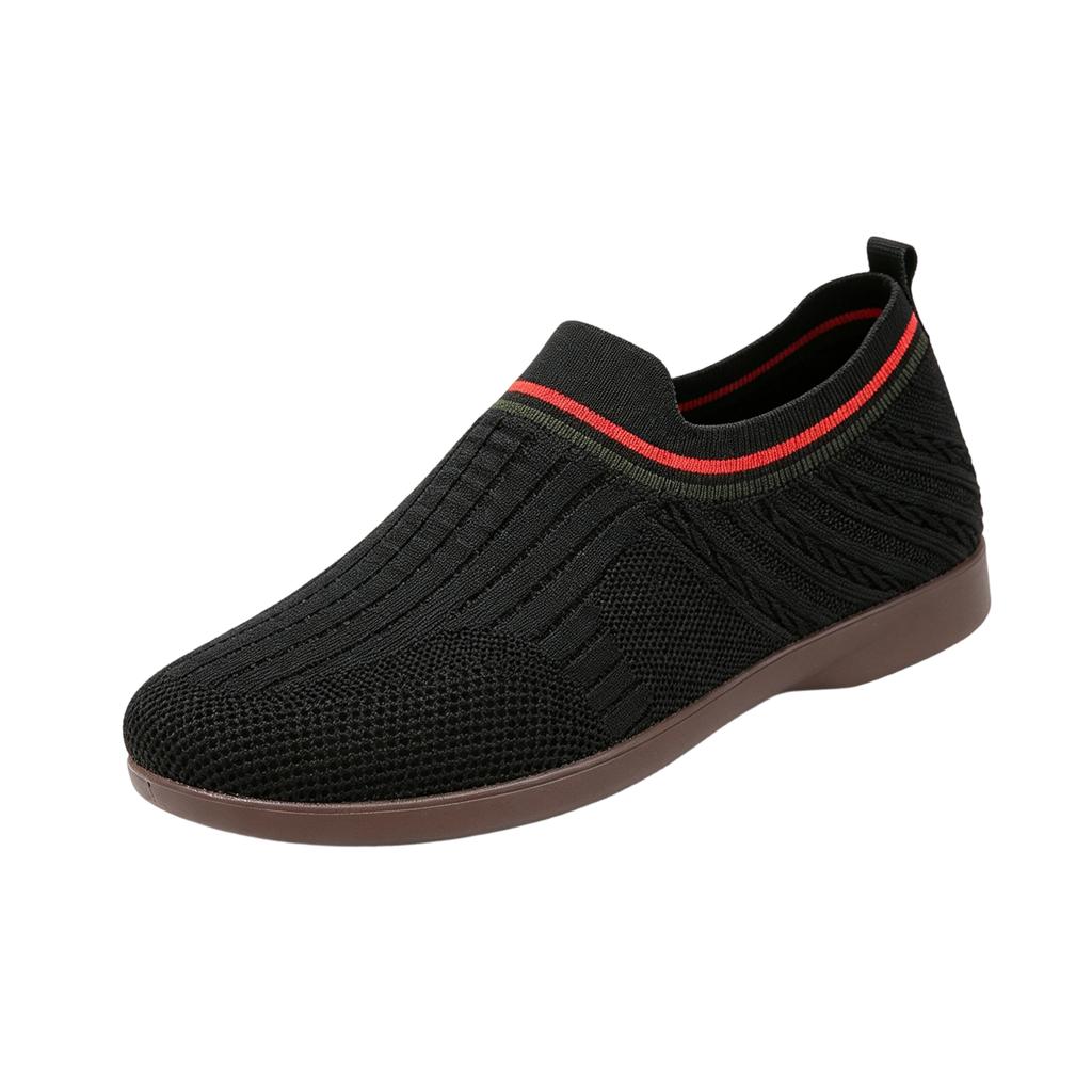 Women's Lightweight Slip-On Breathable Mesh Flats Casual Shoes Flexible Sole Comfortable Walking Footwear for Daily Use