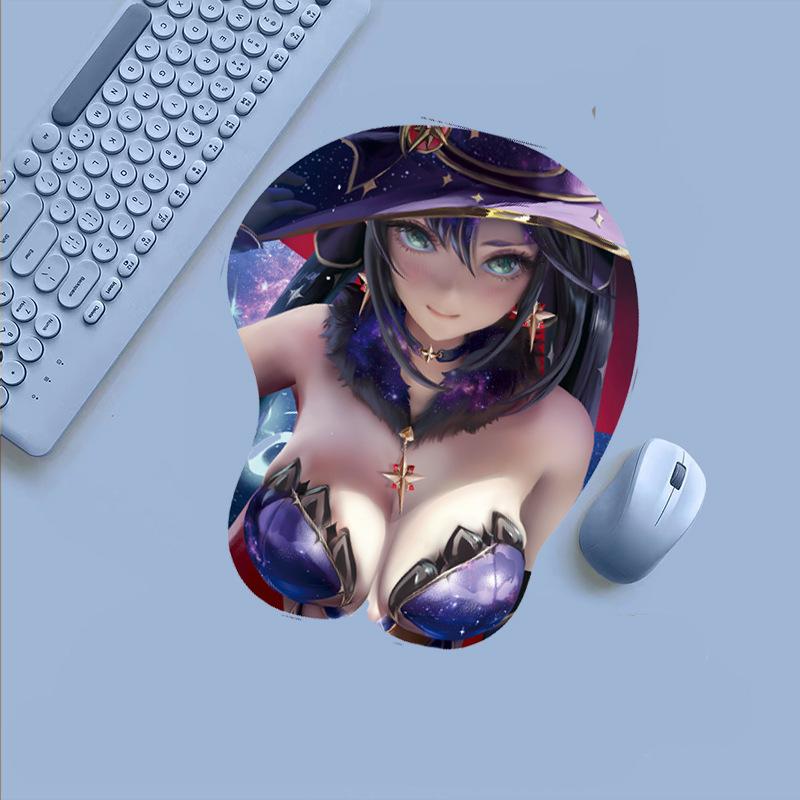 Měkký držák na misku dvourozměrná 3D silikonová podložka pod zápěstí pod myš s osobitým kresleným anime podložka na ruce