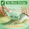 Fish Scale Remover Fishing Scale Brush Fish Killing Tool No Mess Flying Fish Shape With Cover Household Fish Scale Planer