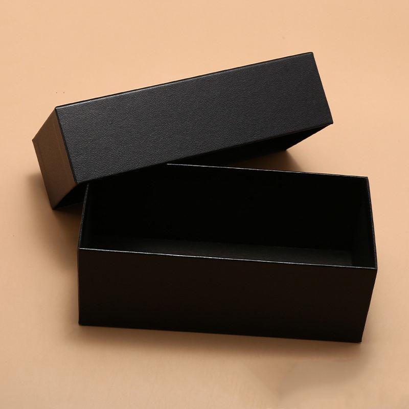 Leather Sunglasses Case Set: Large V-Shaped Glasses Case with Top and Bottom Lids, Four-Piece Packaging Box for Sunglasses