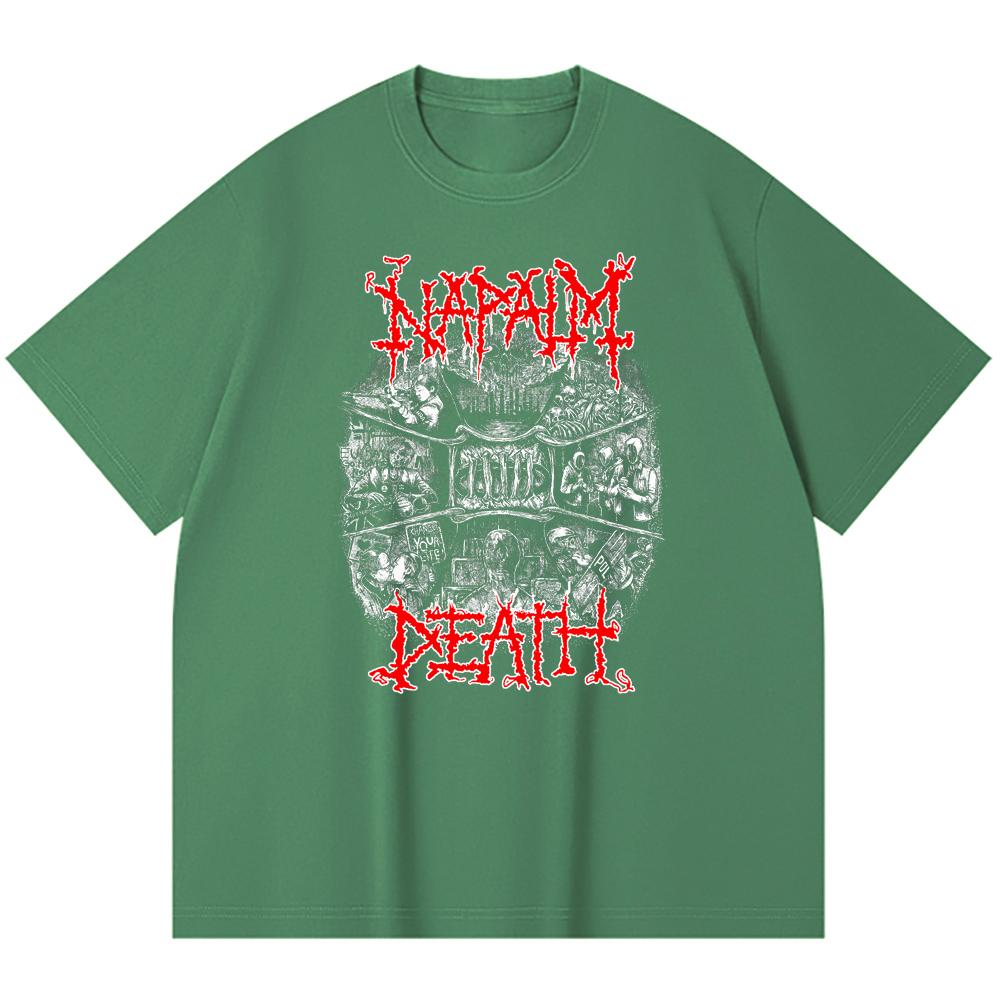 230 g/m² 100% Baumwolle Heavy Metal T-Shirt Rockband Beliebte Musik Druck Unisex Schweres Baumwoll-T-Shirt