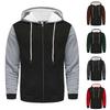 Color Blocked Men's Outdoor Casual Hooded Drawstring Hoodie