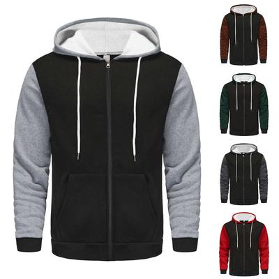 Color Blocked Men's Outdoor Casual Hooded Drawstring Hoodie