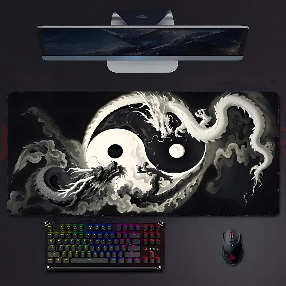 Tai Chi Ink Art Classic Unique Art Mouse Pad Mousepad Large Gaming Lockedge Thickened Pc Table Desk Mat