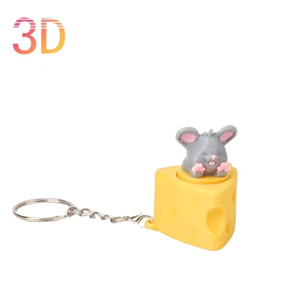 Portable Click Press Toy 3D Printing Keychain Pendant Fun Cartoon Decor  Busy Work