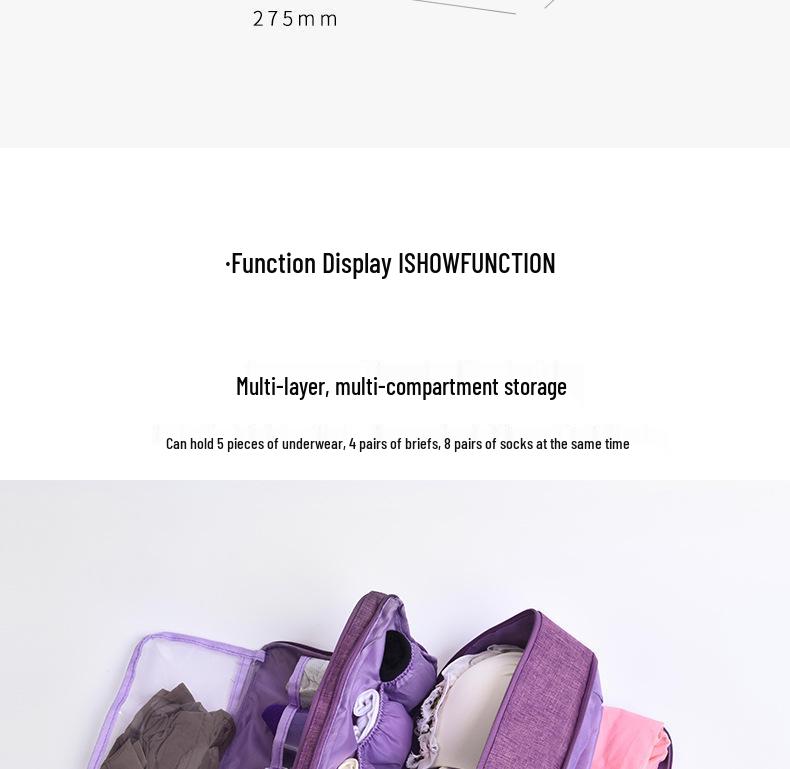 Waterproof Underwear, Panties, and Socks Organizer – Portable Travel Bag