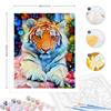 RUOPOTY Frame Paint By Number For Adults Beginner Kits Tiger Animals Diy Idea Gift Acrylic Paint On Canvas Painting For Room Decor
