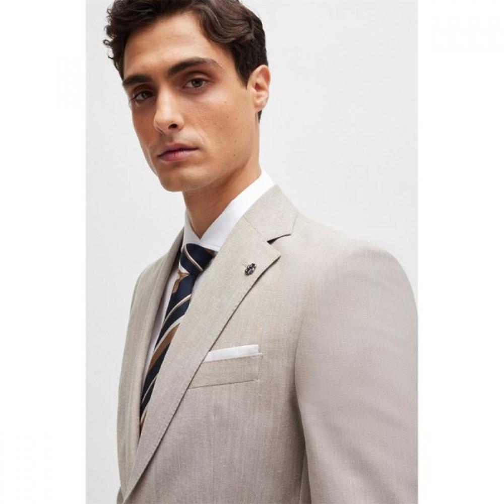 Boss 30  Off Slim Fit Wool Blend Beige Jacket Medium Beige 50514605260 