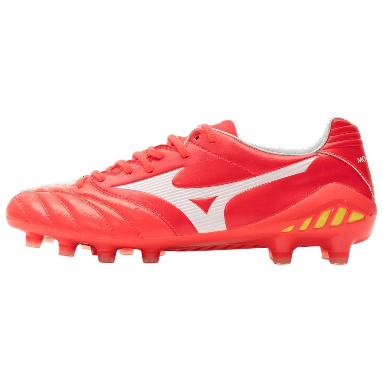 Mizuno Monarcida Neo 2 Comfortable Versatile Non-Slip Durable Soccer Shoes Men Soccer Shoes Red White Yellow P1GA232064 40.5