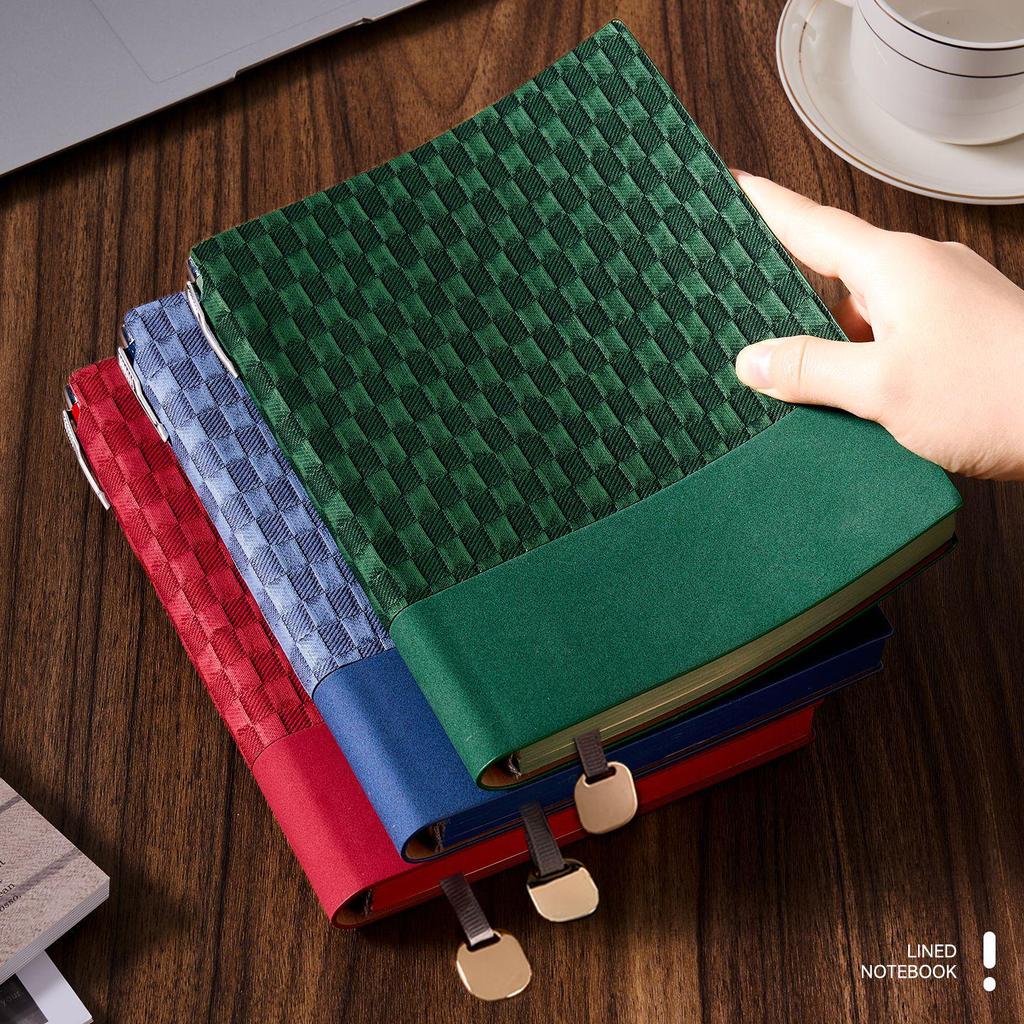 Retro Plaid A5 Soft Leather Notebook - Custom Business Diary with Thick Daolin Paper, High Aesthetic Value