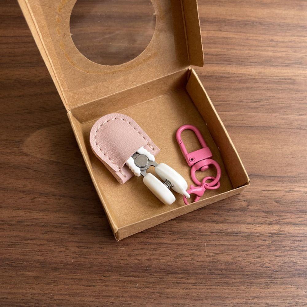 High Precision Art Mini Scissors with Protective Cover Colorful Hook Buckle Small Thread Cutting Tool Portable Straight Tip