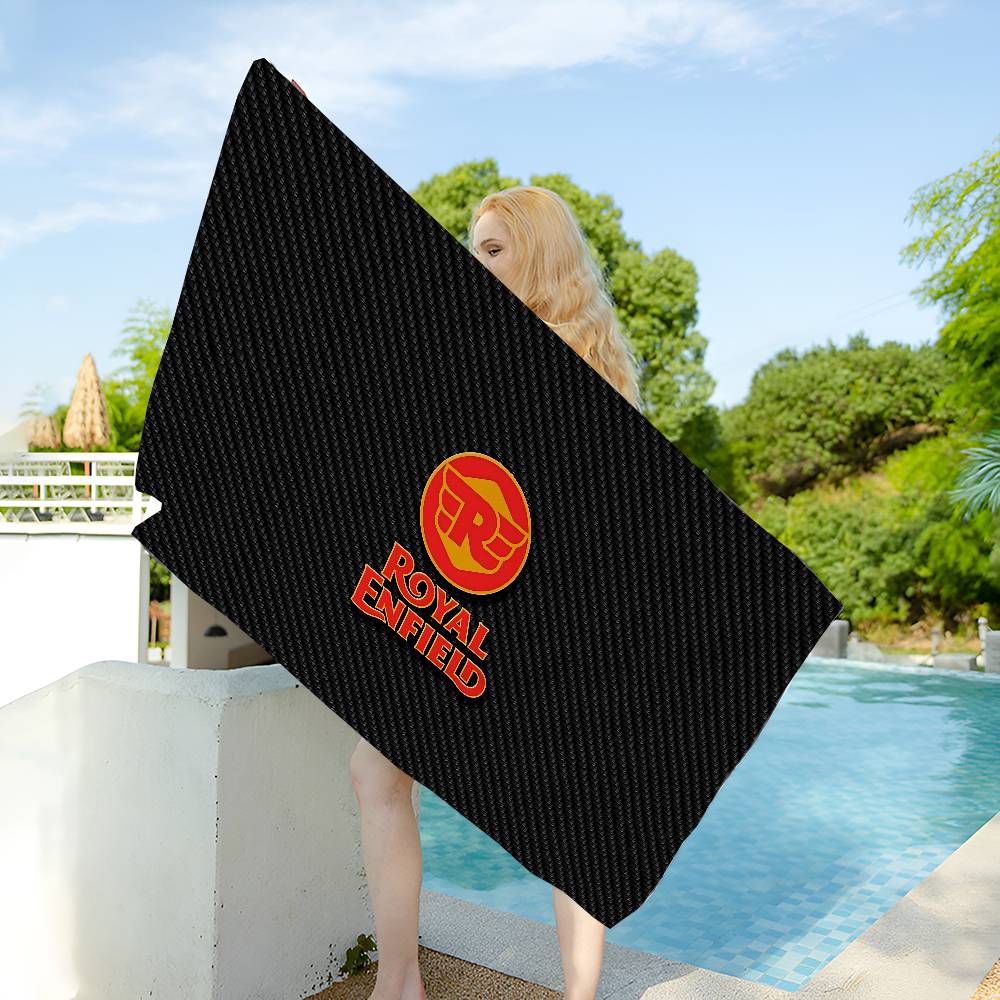 1PC Moto Racing Royals Enfields Microfiber Beach Towel Absorbent Quick Dry Soft Yoga Swimming Resort Mountain Climbing Towel