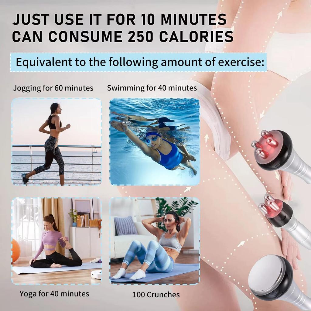 3-in-1 40K Cavitation Ultrasound Beauty Device - Multi-Area Slimming, Weight Loss, Skin Rejuvenation & Body Shaping