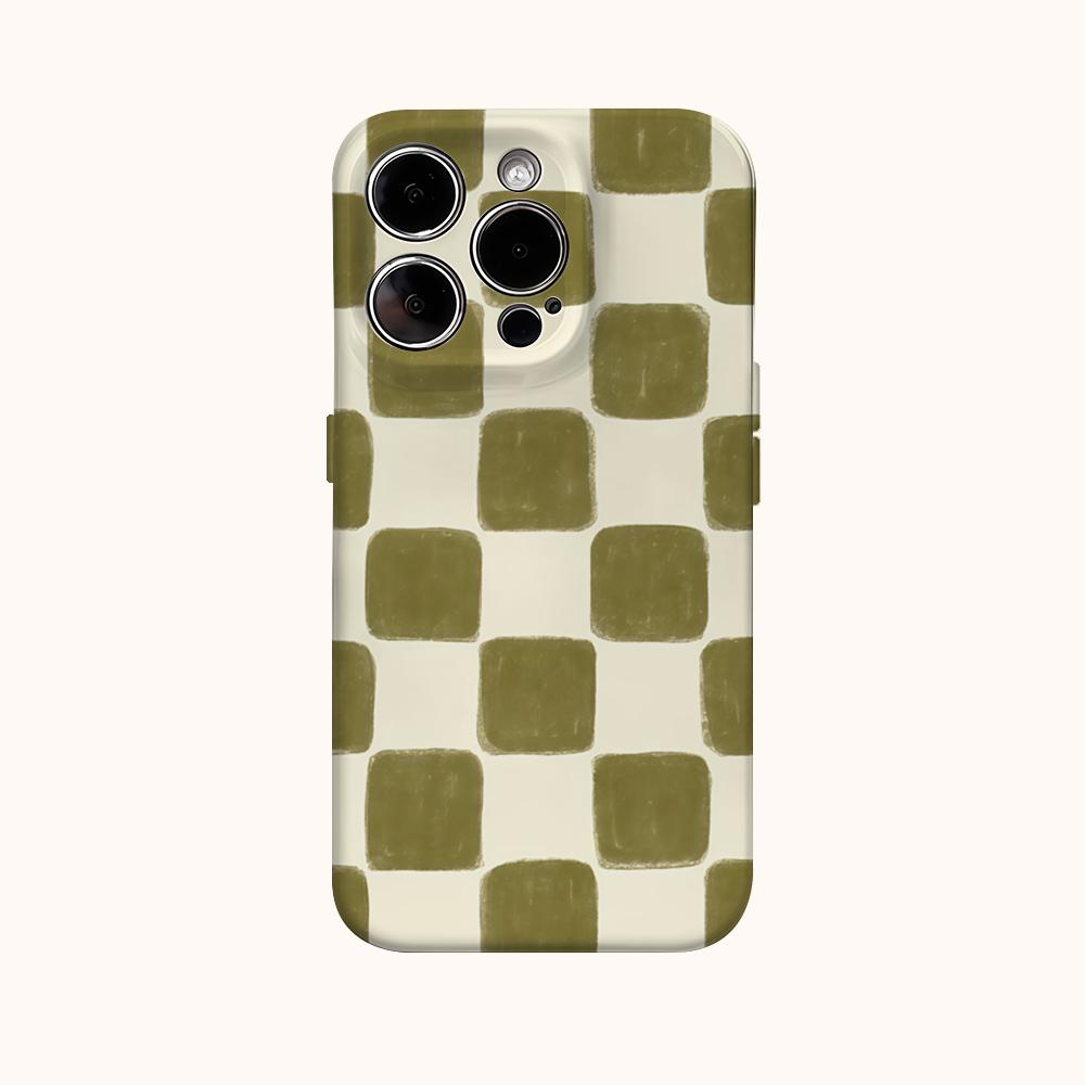Olive Square Phone Case for IPhone 16 15 14 13 12 11 X XS XR XSMAX 7 8 Pro Max Plus Double-layer Back Cover