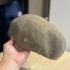 Autumn Woolen Beret Women's Face Revealing Small Versatile Casual Painter Hat Retro British Style Newsboy Hat