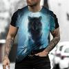 Wolf Graphic T Shirts Men's 3D Print T-shirt Summer Short Sleeve Oversized Men Clothing Harajuku Male Tops Casual Streetwear