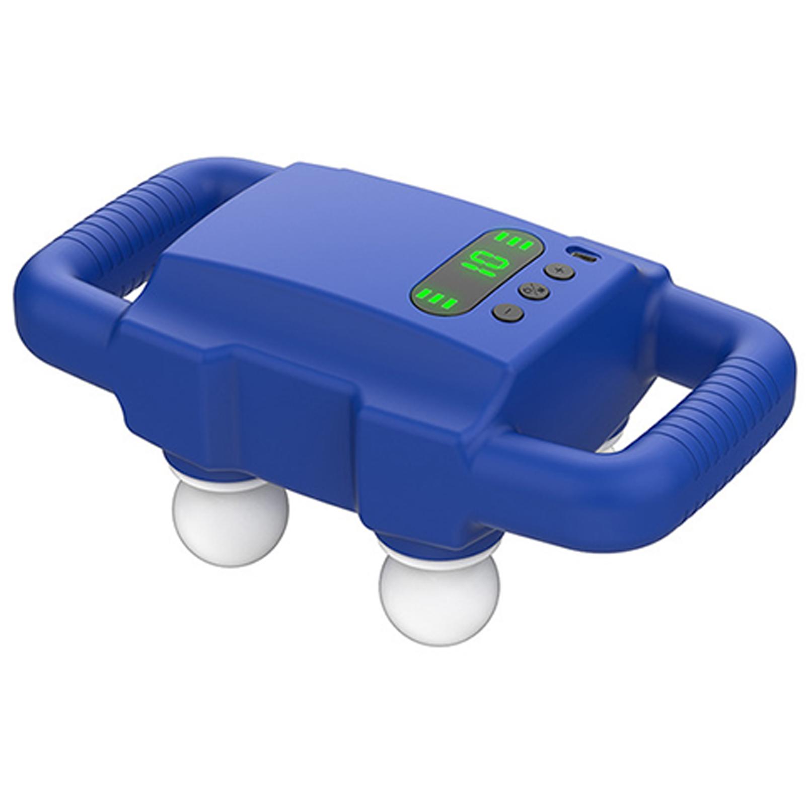 

Портативный массажер для спины, перезаряжаемый 4-головочный интеллектуальный массажер для спины, работающий от батареи, массажер для всего тела, для ног, шеи, плеч, тела