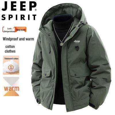 JEEP SPIRIT Men's Hooded Winter Padded Outdoor Jacket