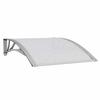 Door Awning - Exclusive House - Grey/transparent - 100 X 75 Cm - Polycarbonate/aluminium
