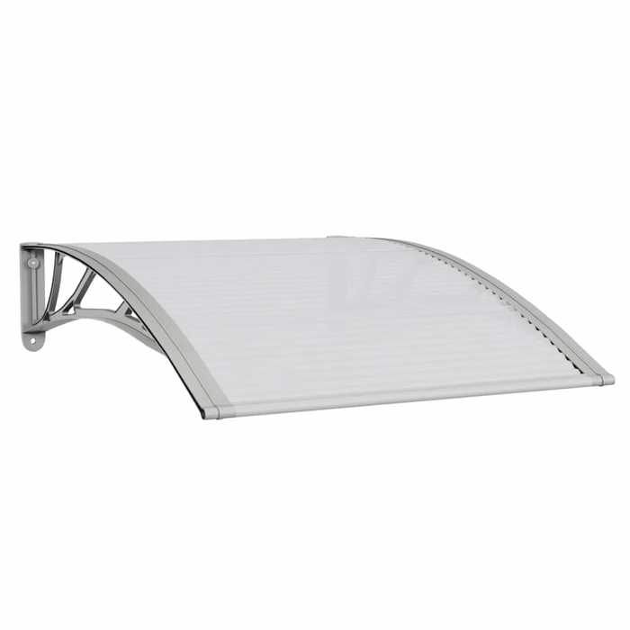 Door Awning - Exclusive House - Grey/transparent - 100 X 75 Cm - Polycarbonate/aluminium