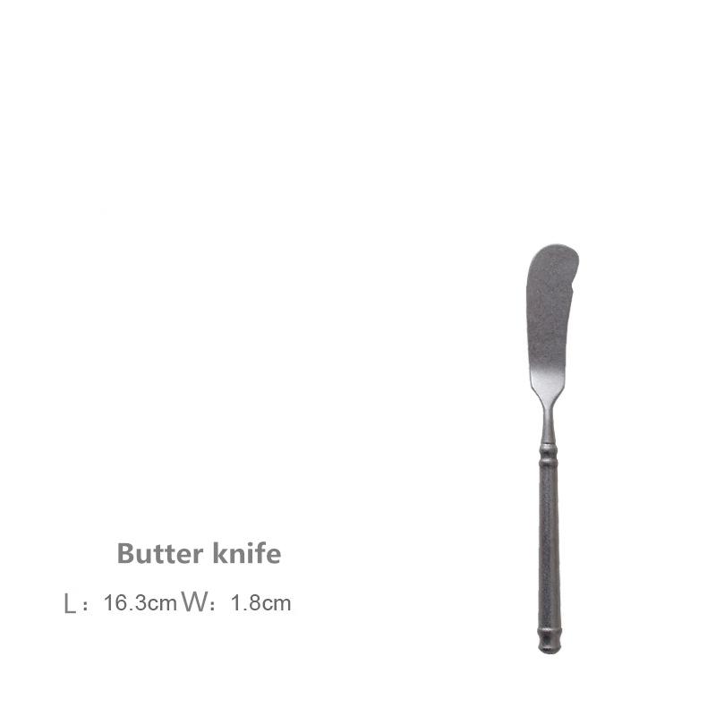 304 Edelstahl Ins Net Red Retro Messer und Gabel Besteckset, Westliches Essen Steakmesser und Löffel, Nordisches Besteckset