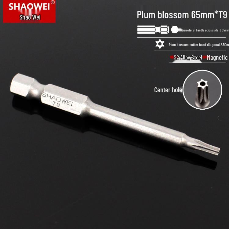 Magnetic 50mm Star Screwdriver & Hex Bit Set for Electric Drills