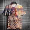 Animation Beauty Sexy Printed Men's 3D Printed T-shirt Casual Loose Short Sleeve Oversized Daily Casual Crewneck Breathable Top