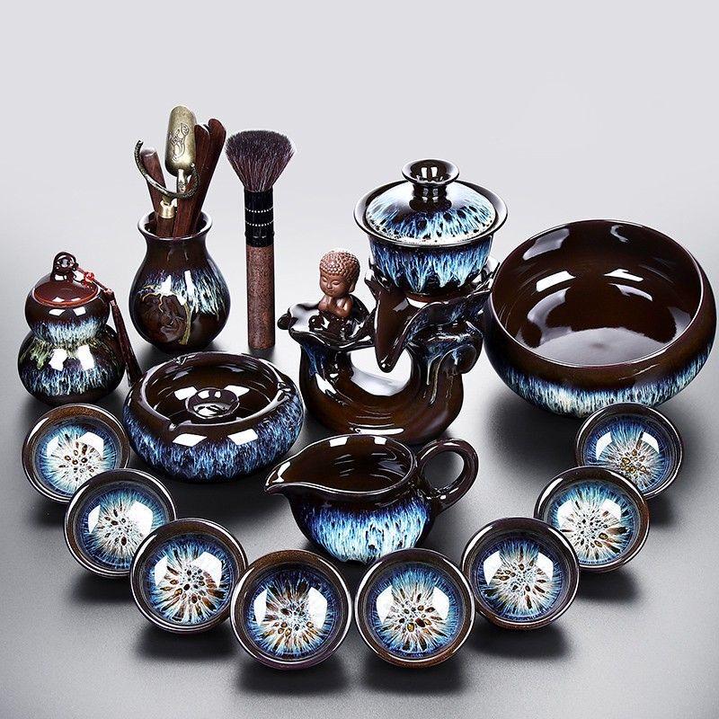 

Zen Kiln Glaze Automatic Ceramic Gongfu Tea Set