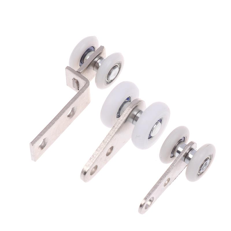 2Pcs Curtain Rails Pulleys Sliding Door Pulley Hanging Track Pulley Block For Sliding Door Cabinets Window Hardware