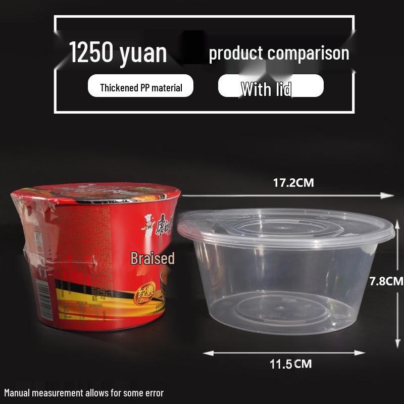 Lantuan Disposable Plastic Round Takeout Bowls