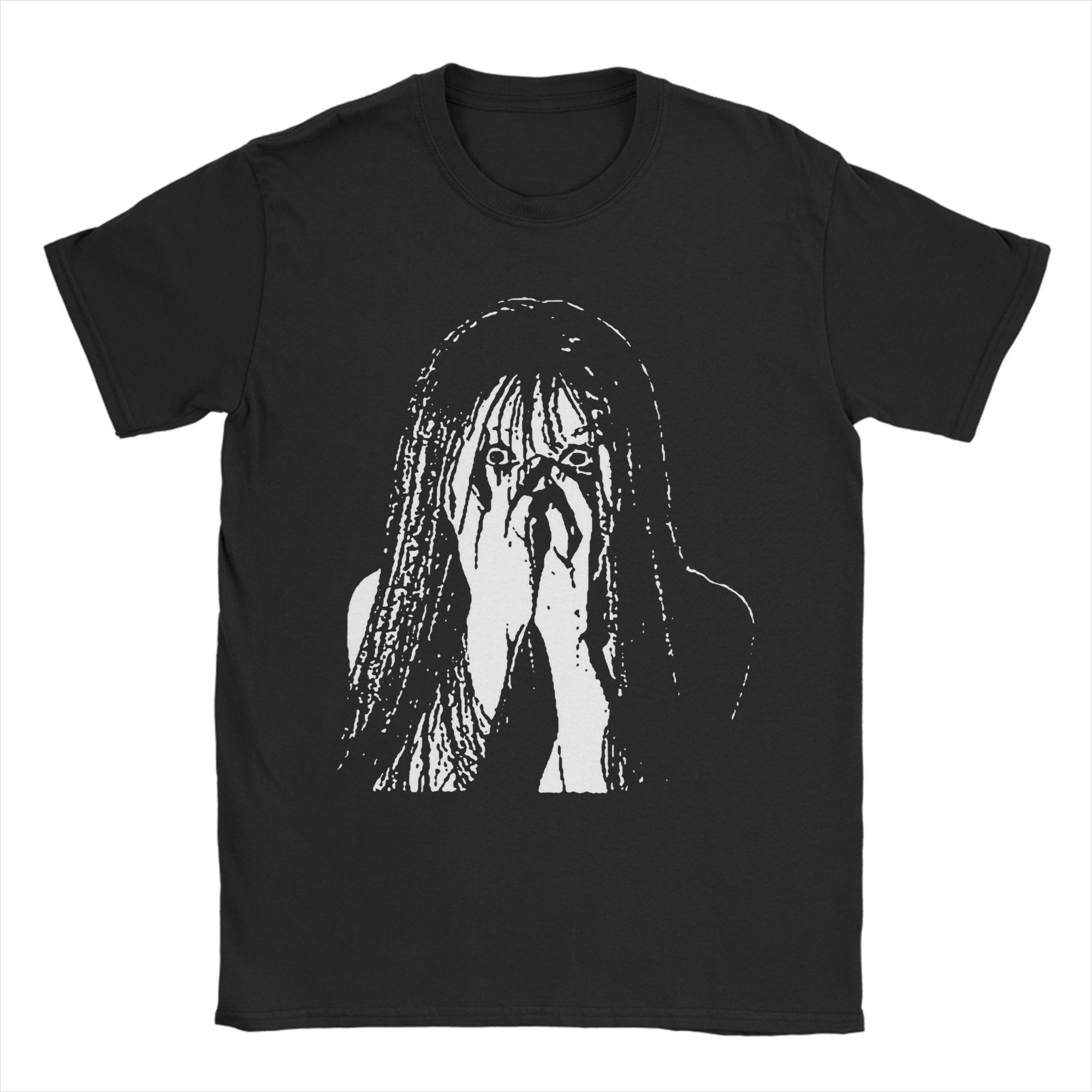 

Unisex TShirts JuOn The Grudge Classic Ghost Film Novelty Cotton Tee Shirt Short Sleeve T Shirts Crew Neck Tops Summer 4XL