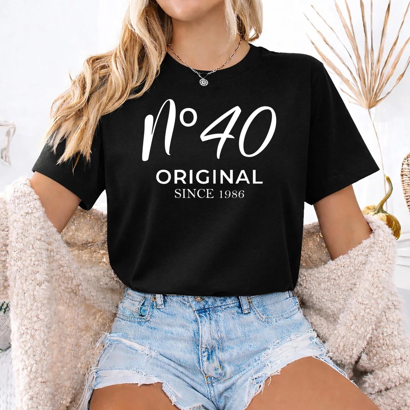 Personalised 40th Birthday Queen Party Women T-Shirts 1986, Degree 40 4XL