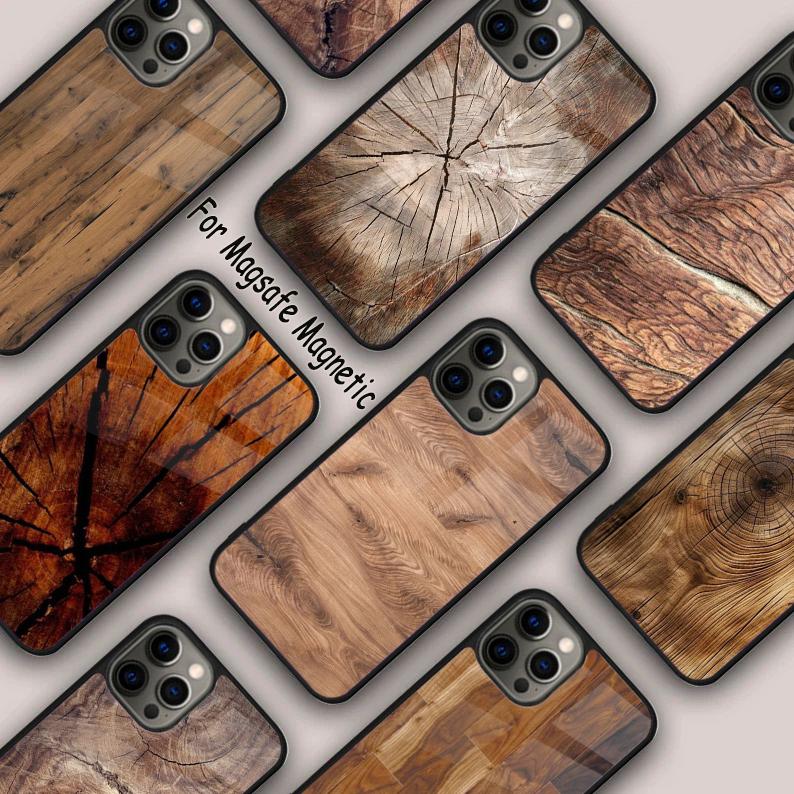 Oak Wood Texture Pattern Magnetic Phone Case For APPLE iPhone 17 Air 16 14 13 12 Pro Max 15 Plus Wireless Charge MagSafe Cover
