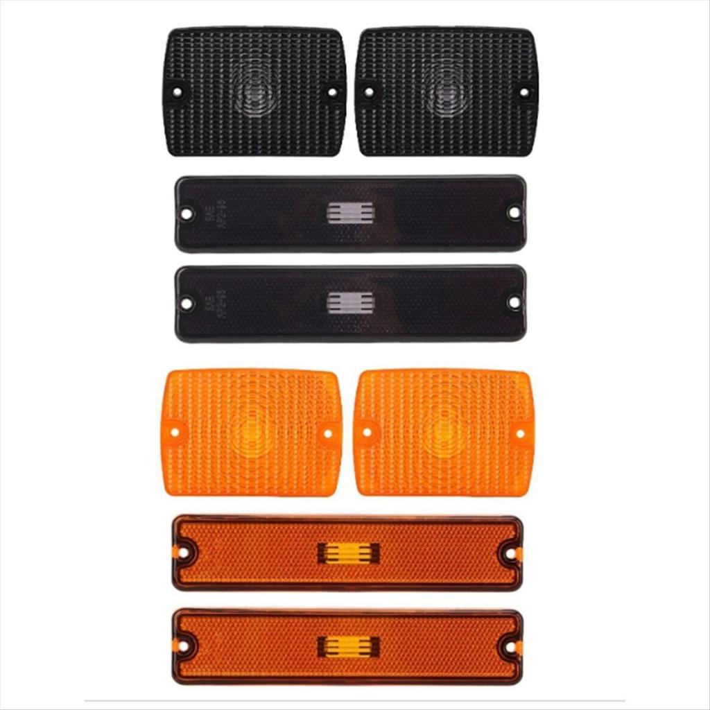 Car Front Bumper Side Marker Light Cover 56001378 56001424 for Jeep Wrangler YJ 1987-1995 Turn Signal Light Cover Yellow