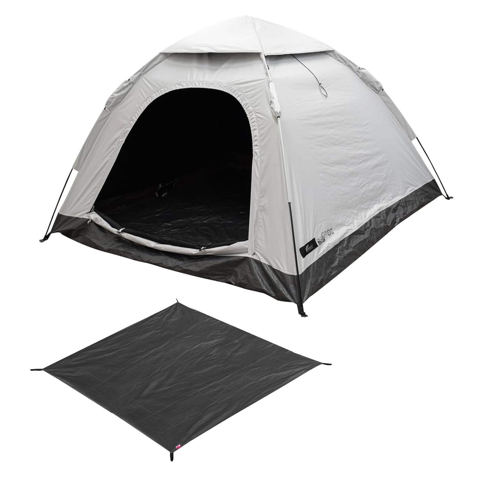 

FIELDOOR 200см x Палатка с полной защитой от воды, ПУ, УФ, Двухслойная, Идеально подходит для улицы и включает в себя Серую палатку и (2.0м 2.0м) Затемнение одним касанием, 3-4