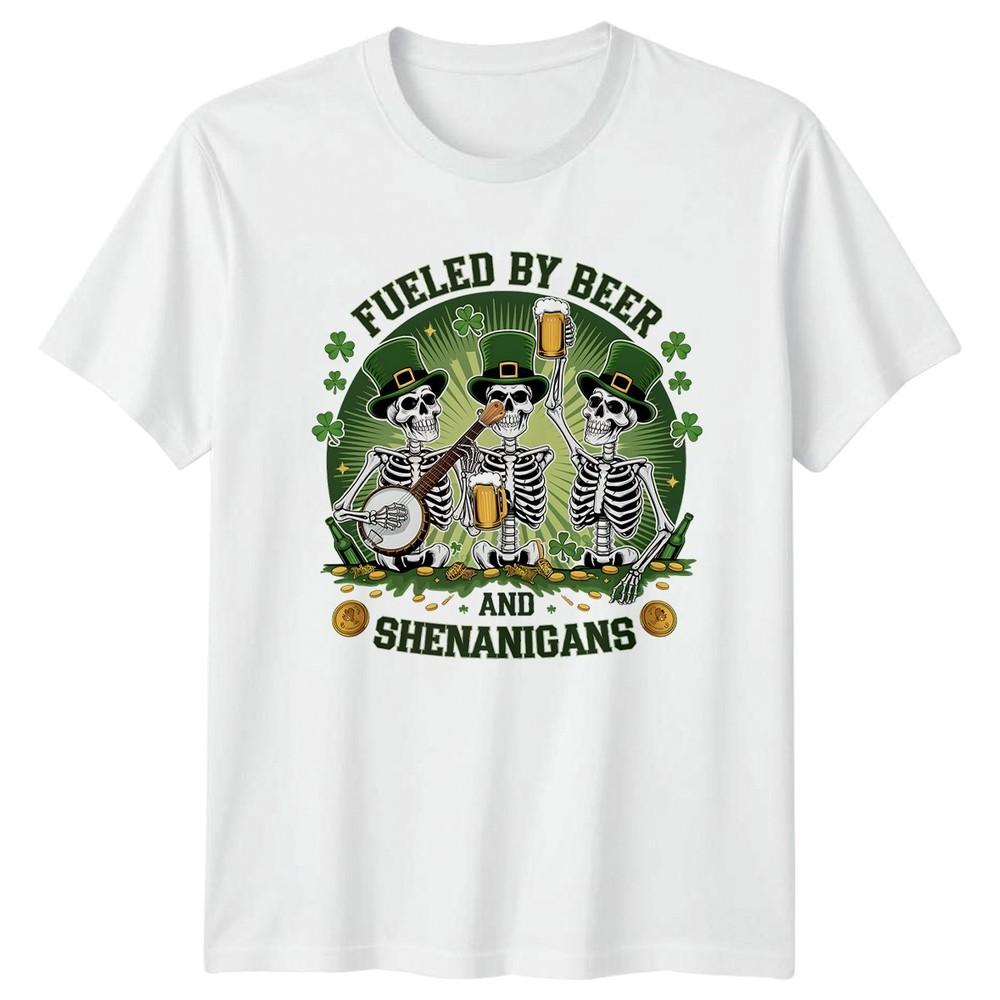 Fueled By Beer And Shenanigans TShirt Beer Drinking St Patricks Day S