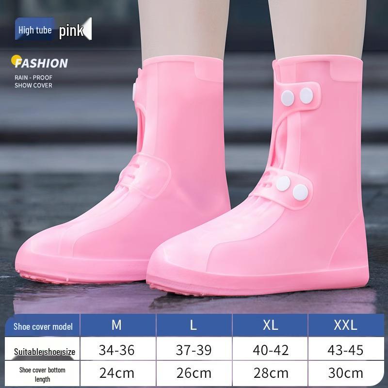 Durable Non-slip Silicone Rain Shoe Covers for Adults and Students