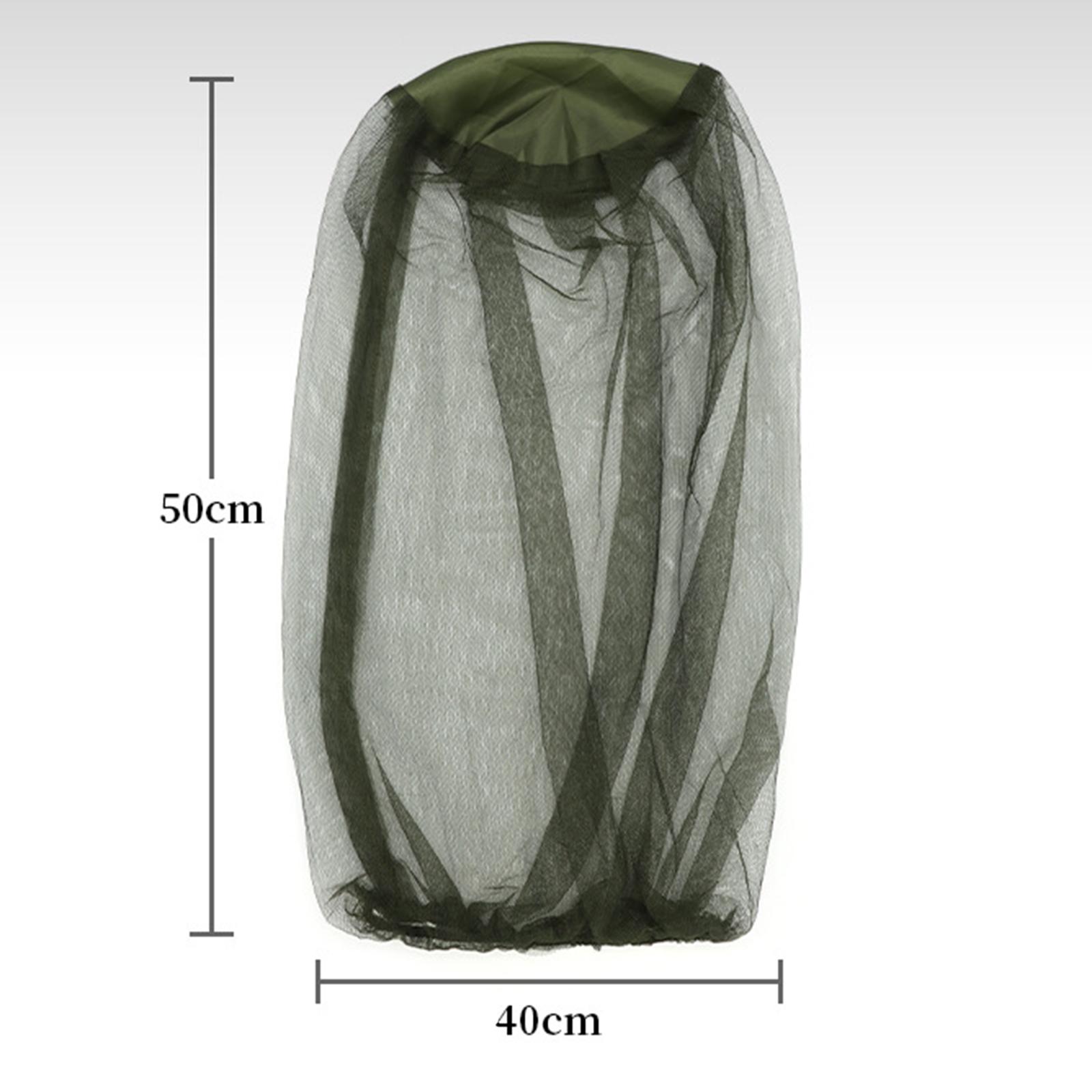 

Mosquito Head Net Face Neck Fly Netting Fine Mesh Netting Net Mesh Removable Net for Hiking Outdoor Climbing Fishing Travel армия зеленый